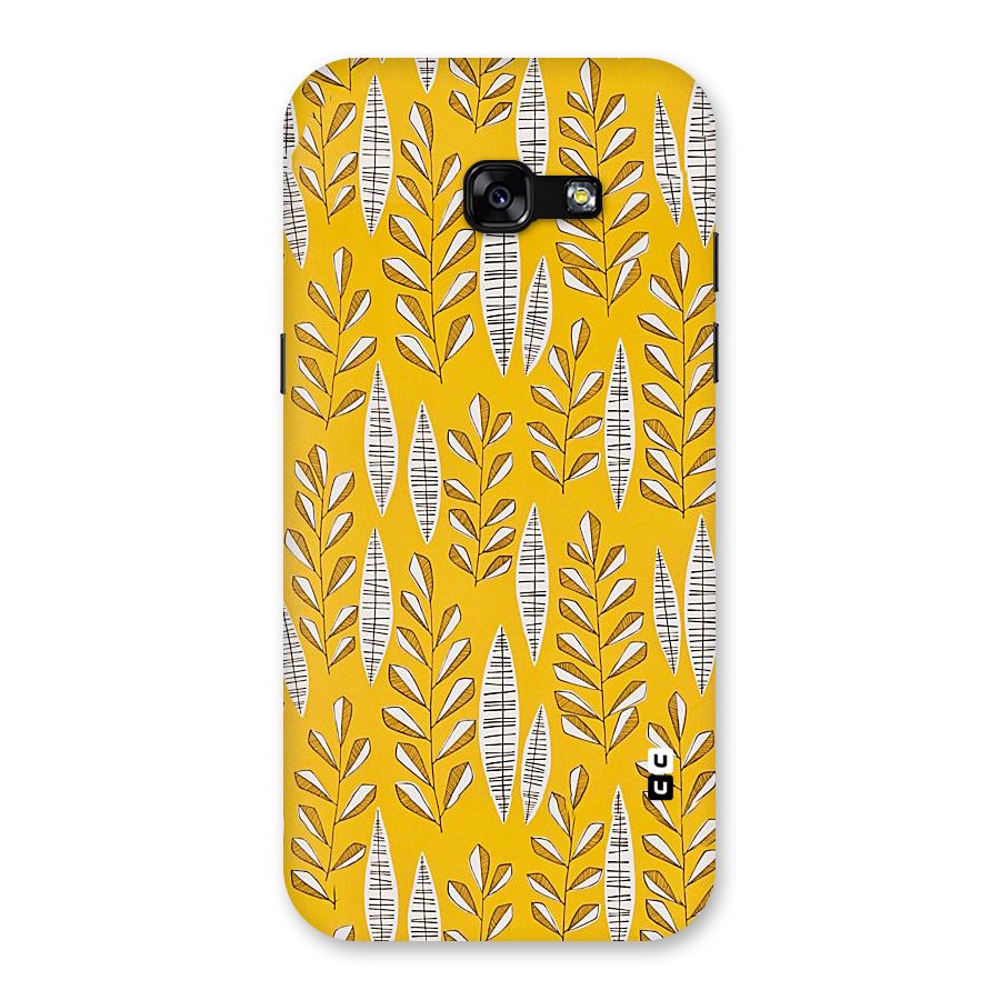 Yellow Leaf Pattern Back Case for Galaxy A5 2017