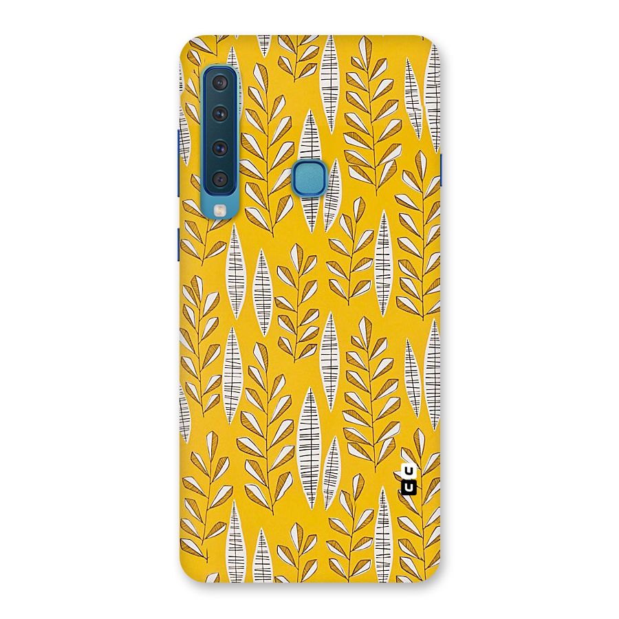 Yellow Leaf Pattern Back Case for Galaxy A9 (2018)