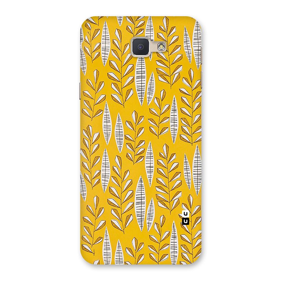 Yellow Leaf Pattern Back Case for Galaxy J5 Prime