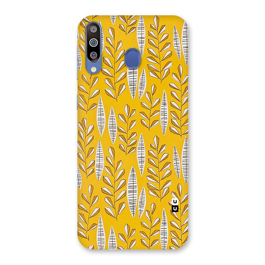 Yellow Leaf Pattern Back Case for Galaxy M30