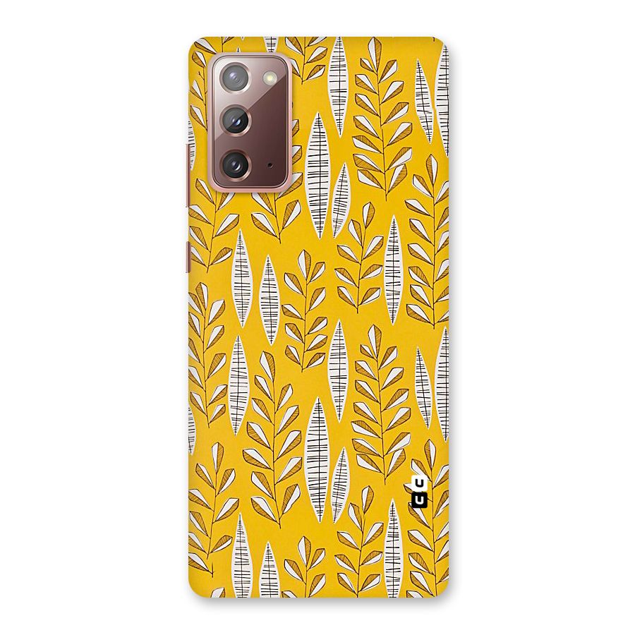 Yellow Leaf Pattern Back Case for Galaxy Note 20
