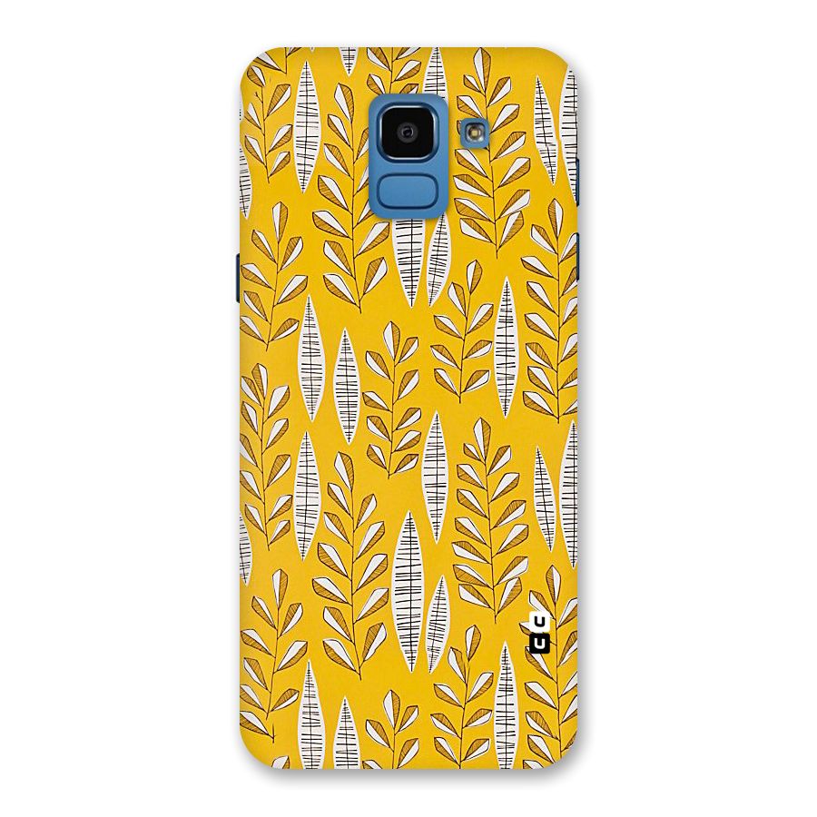 Yellow Leaf Pattern Back Case for Galaxy On6