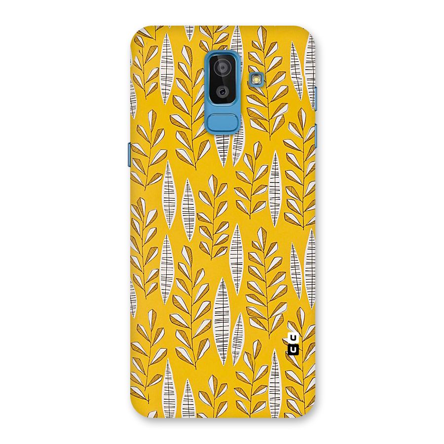 Yellow Leaf Pattern Back Case for Galaxy On8 (2018)