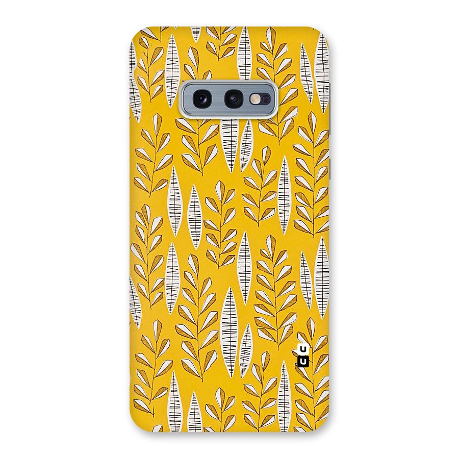 Yellow Leaf Pattern Back Case for Galaxy S10e