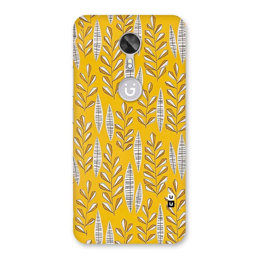 Yellow Leaf Pattern Back Case for Gionee A1