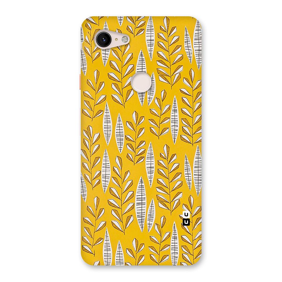 Yellow Leaf Pattern Back Case for Google Pixel 3 XL