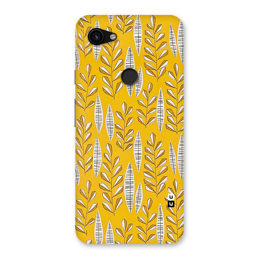 Yellow Leaf Pattern Back Case for Google Pixel 3a XL