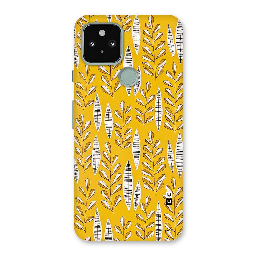 Yellow Leaf Pattern Back Case for Google Pixel 5