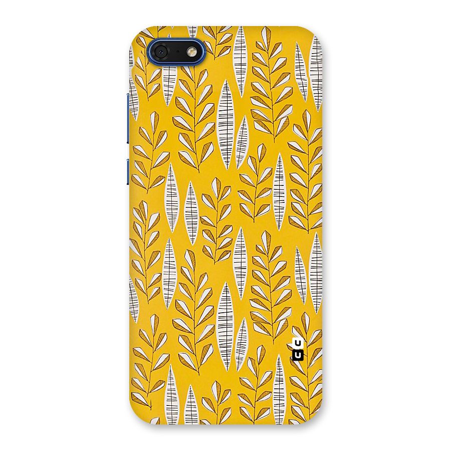 Yellow Leaf Pattern Back Case for Honor 7s