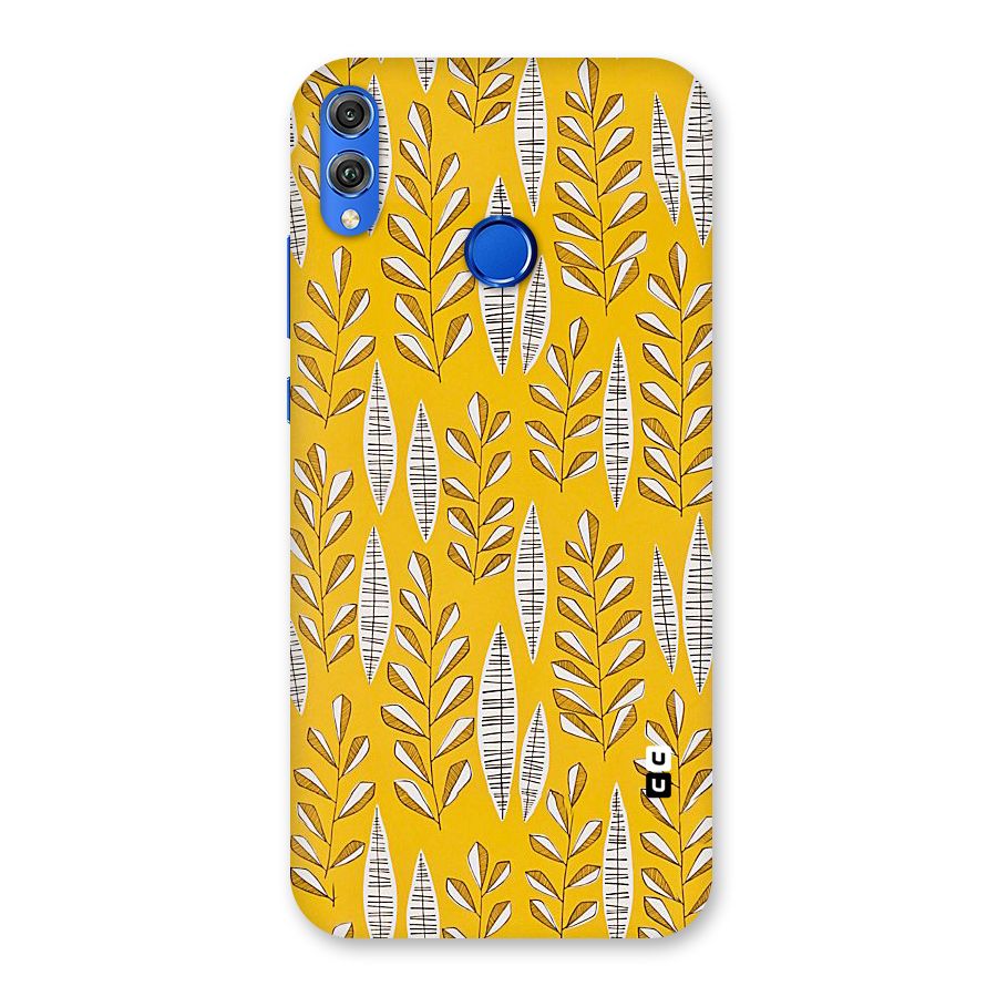 Yellow Leaf Pattern Back Case for Honor 8X