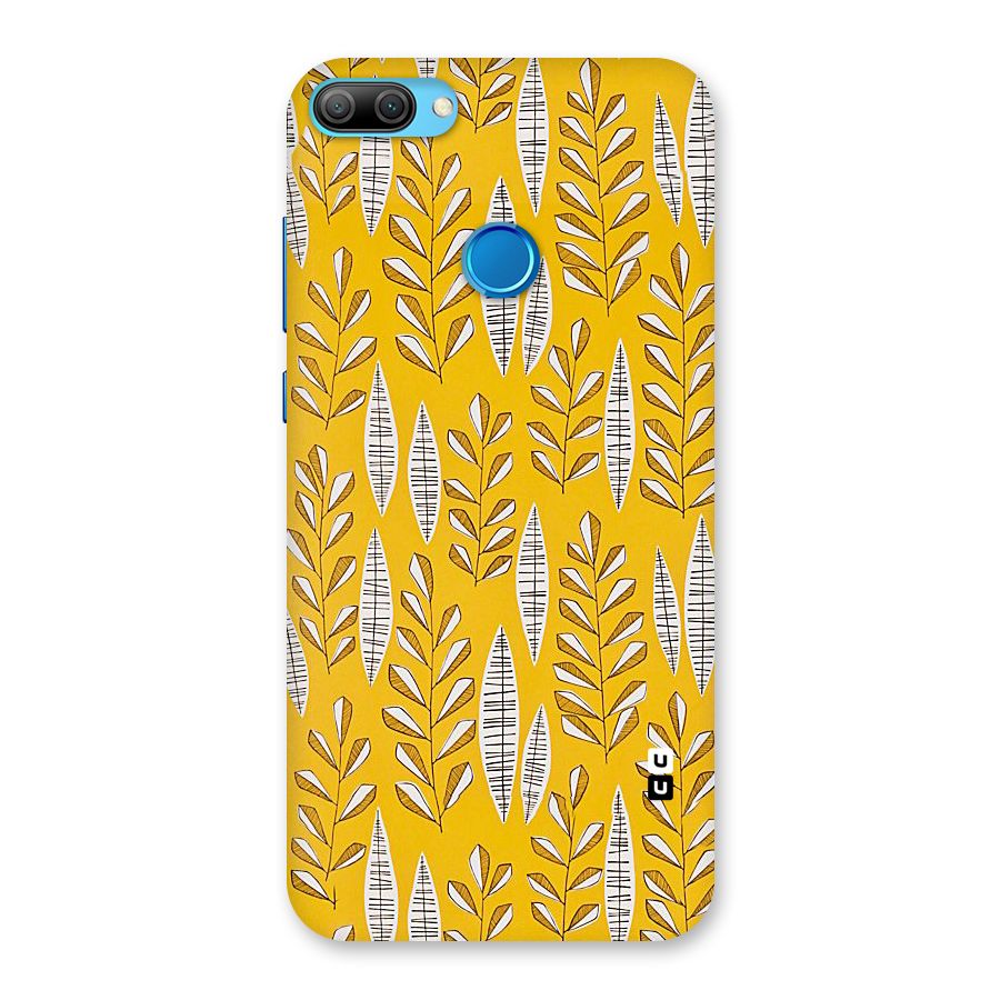 Yellow Leaf Pattern Back Case for Honor 9N