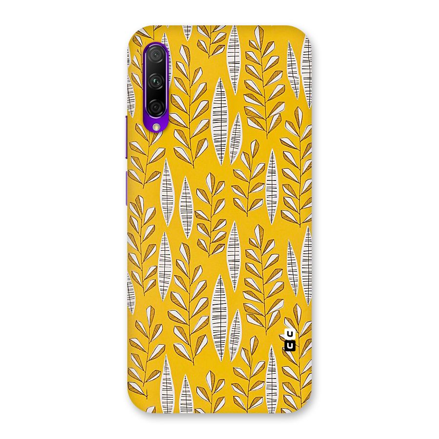 Yellow Leaf Pattern Back Case for Honor 9X Pro