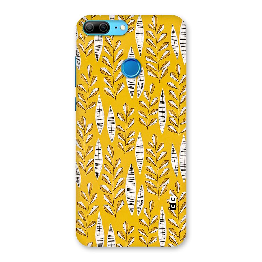 Yellow Leaf Pattern Back Case for Honor 9 Lite