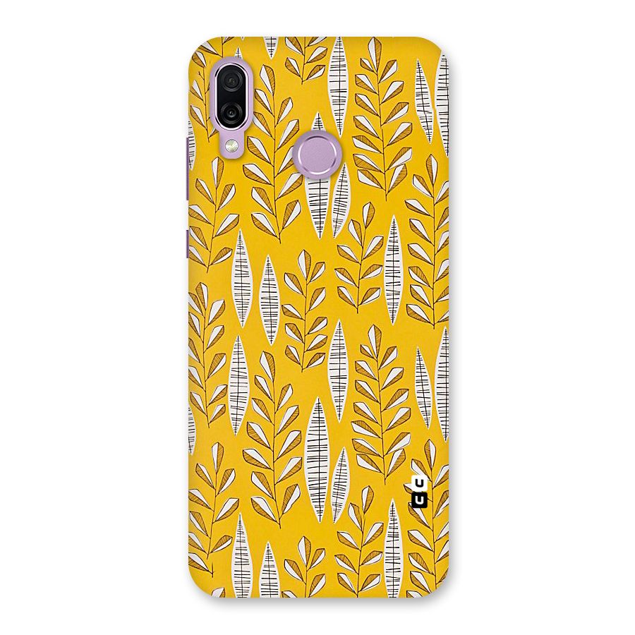 Yellow Leaf Pattern Back Case for Honor Play