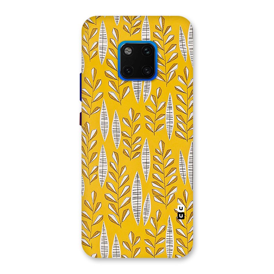 Yellow Leaf Pattern Back Case for Huawei Mate 20 Pro