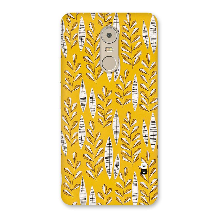 Yellow Leaf Pattern Back Case for Lenovo K6 Note