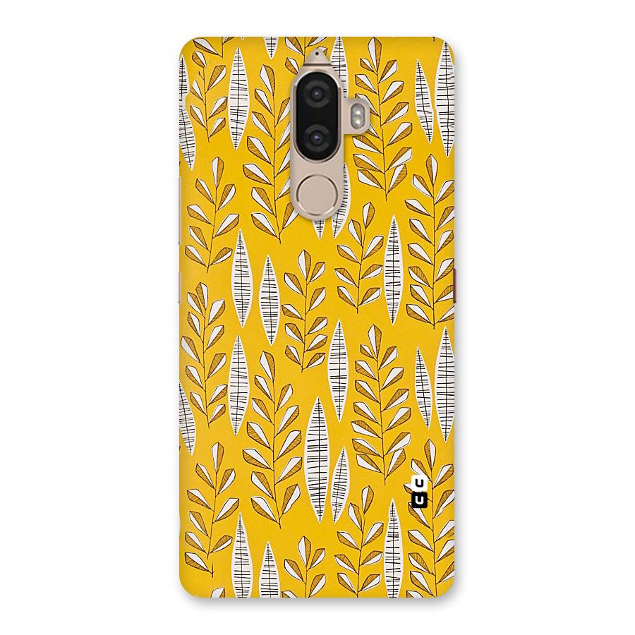 Yellow Leaf Pattern Back Case for Lenovo K8 Note