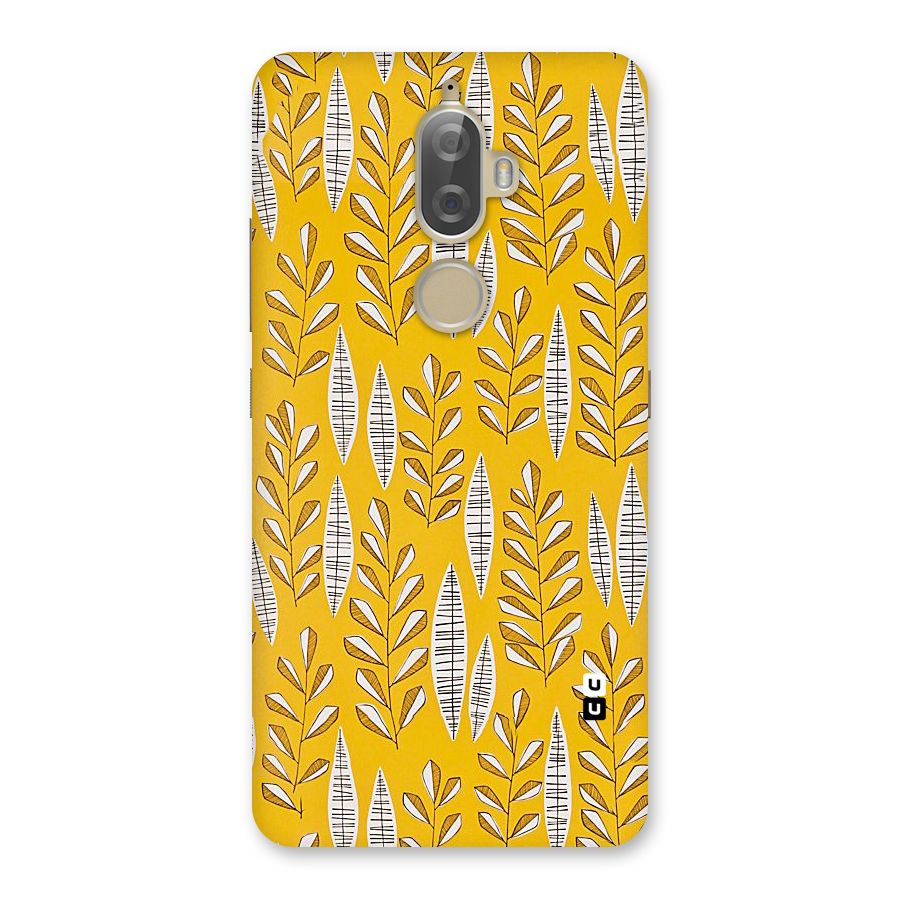 Yellow Leaf Pattern Back Case for Lenovo K8 Plus