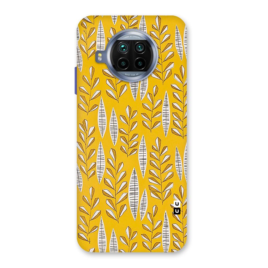 Yellow Leaf Pattern Back Case for Mi 10i