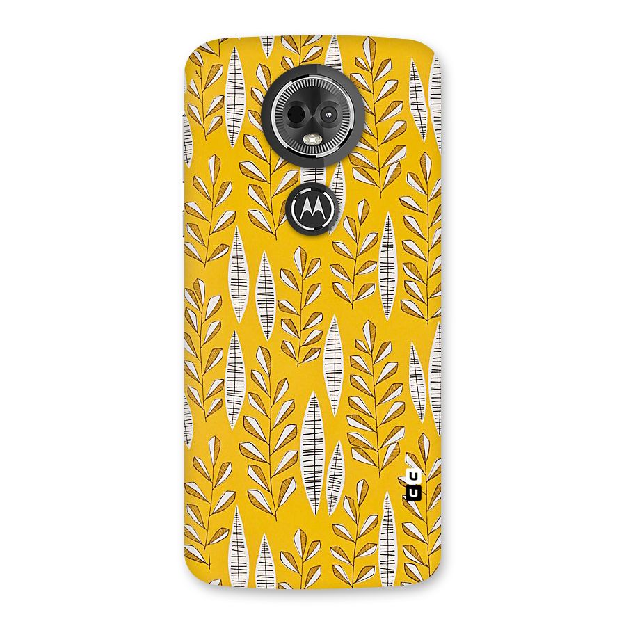 Yellow Leaf Pattern Back Case for Moto E5 Plus