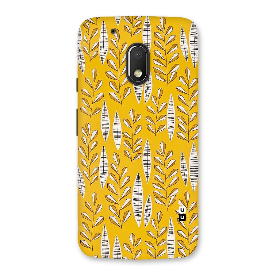 Yellow Leaf Pattern Back Case for Moto G4 Play