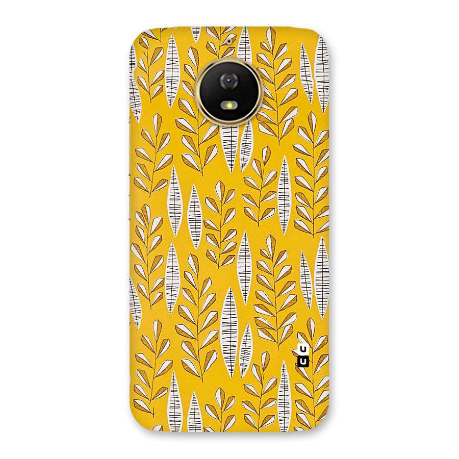 Yellow Leaf Pattern Back Case for Moto G5s