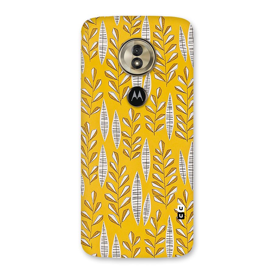 Yellow Leaf Pattern Back Case for Moto G6 Play