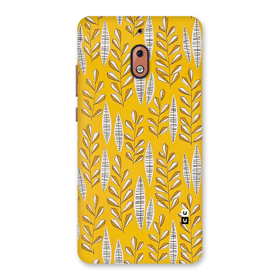 Yellow Leaf Pattern Back Case for Nokia 2.1