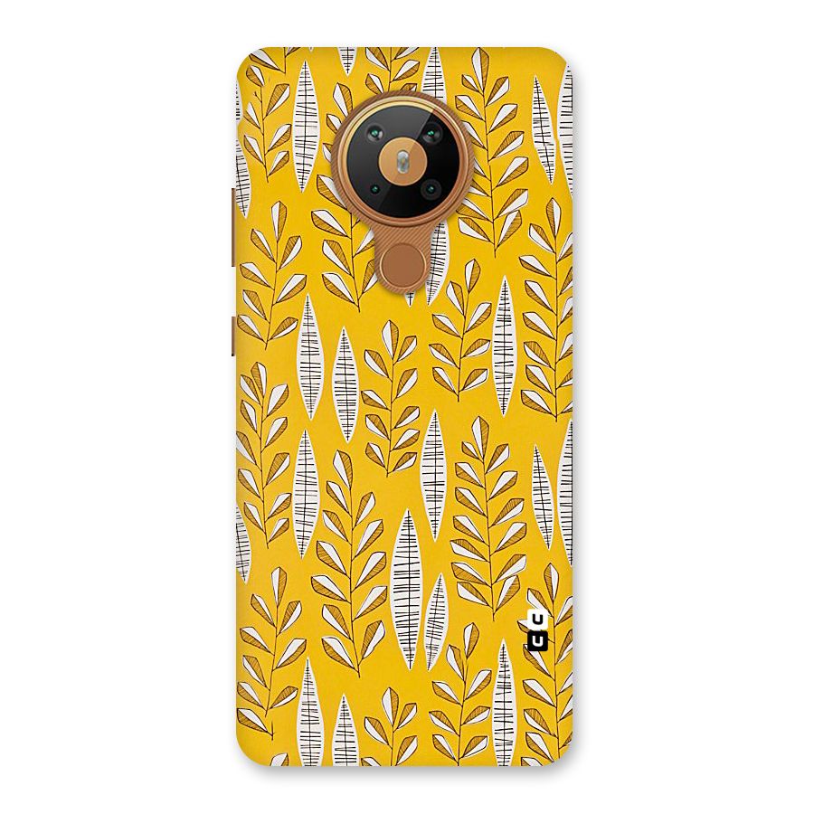 Yellow Leaf Pattern Back Case for Nokia 5.3