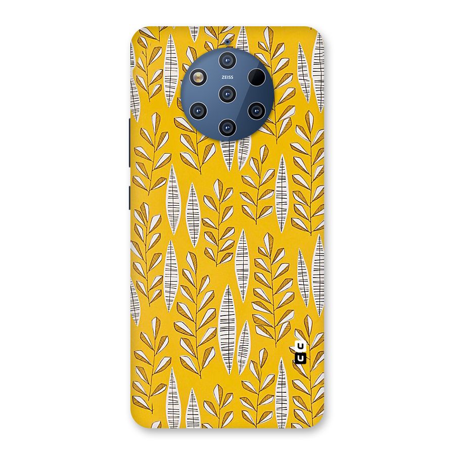 Yellow Leaf Pattern Back Case for Nokia 9 PureView