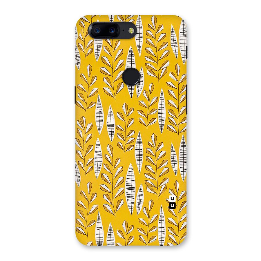 Yellow Leaf Pattern Back Case for OnePlus 5T