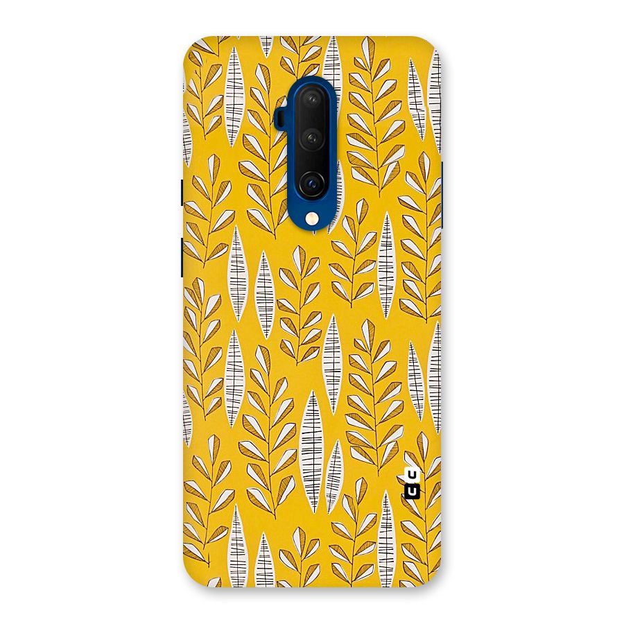 Yellow Leaf Pattern Back Case for OnePlus 7T Pro