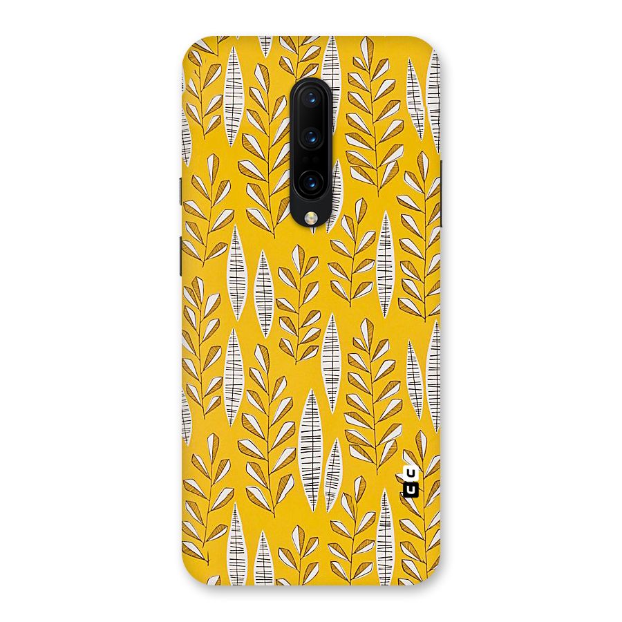 Yellow Leaf Pattern Back Case for OnePlus 7 Pro