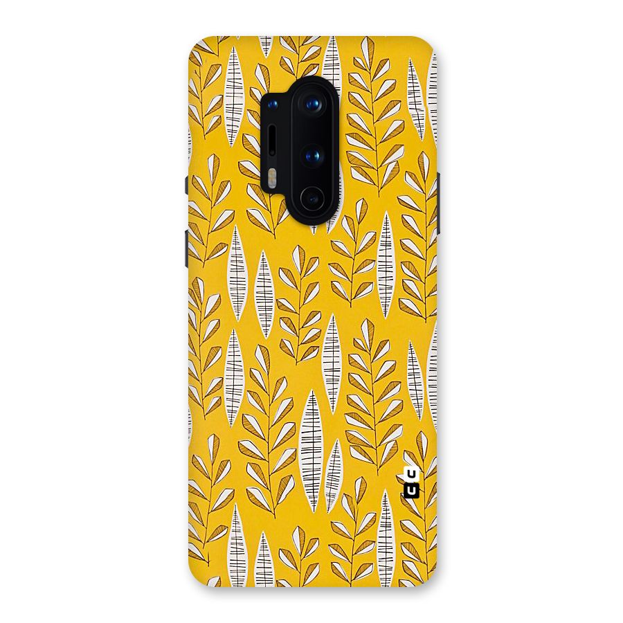 Yellow Leaf Pattern Back Case for OnePlus 8 Pro