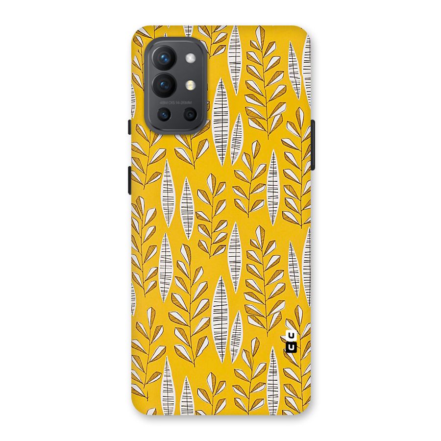 Yellow Leaf Pattern Back Case for OnePlus 9R