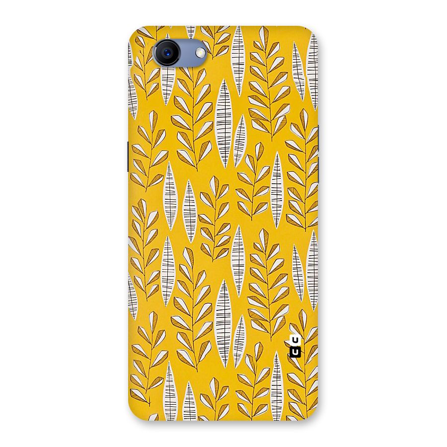 Yellow Leaf Pattern Back Case for Oppo Realme 1