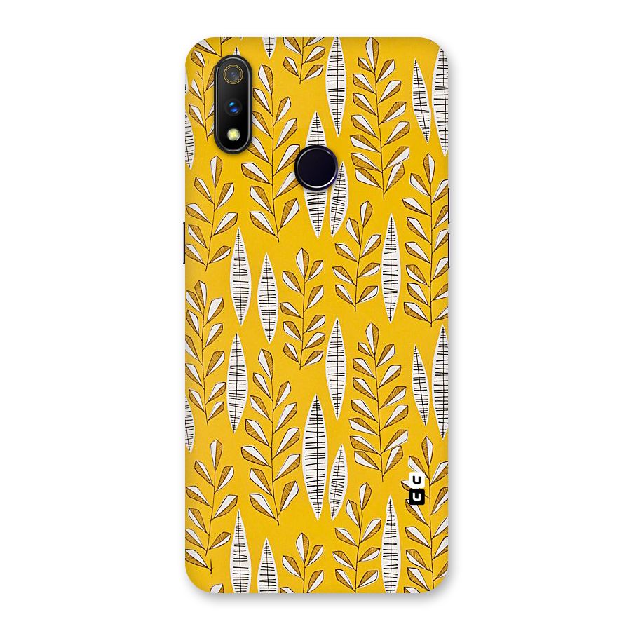 Yellow Leaf Pattern Back Case for Realme 3 Pro