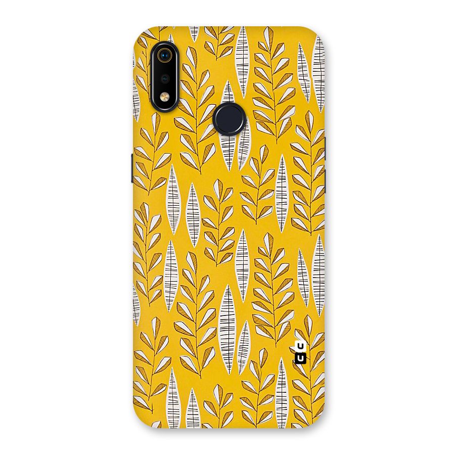 Yellow Leaf Pattern Back Case for Realme 3i