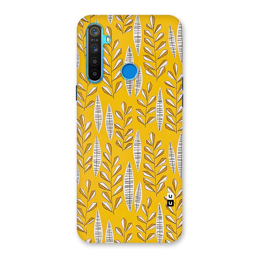 Yellow Leaf Pattern Back Case for Realme 5s