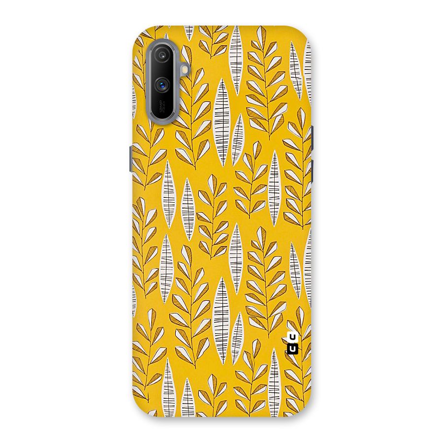 Yellow Leaf Pattern Back Case for Realme C3