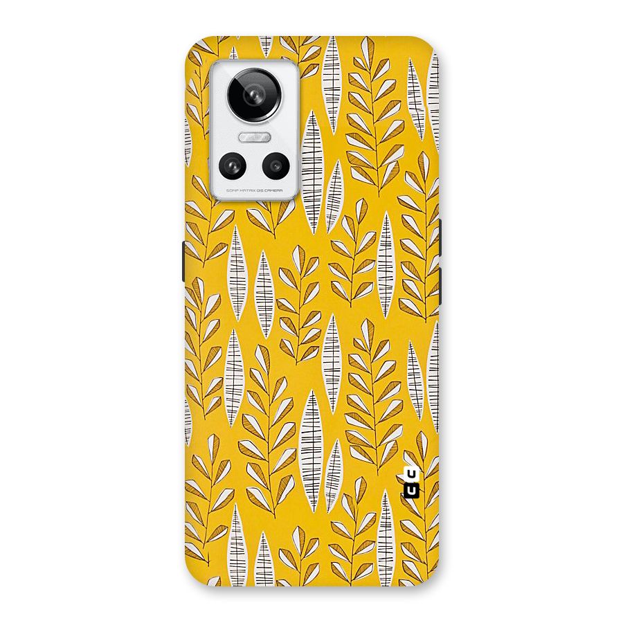 Yellow Leaf Pattern Back Case for Realme GT Neo 3