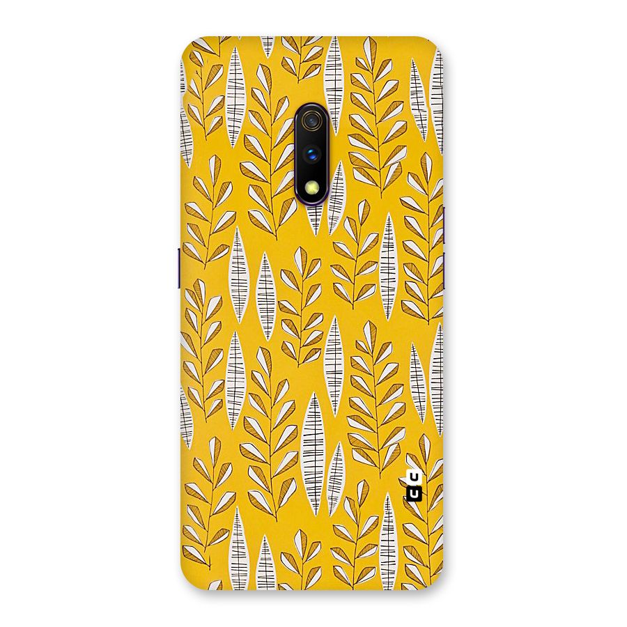 Yellow Leaf Pattern Back Case for Realme X