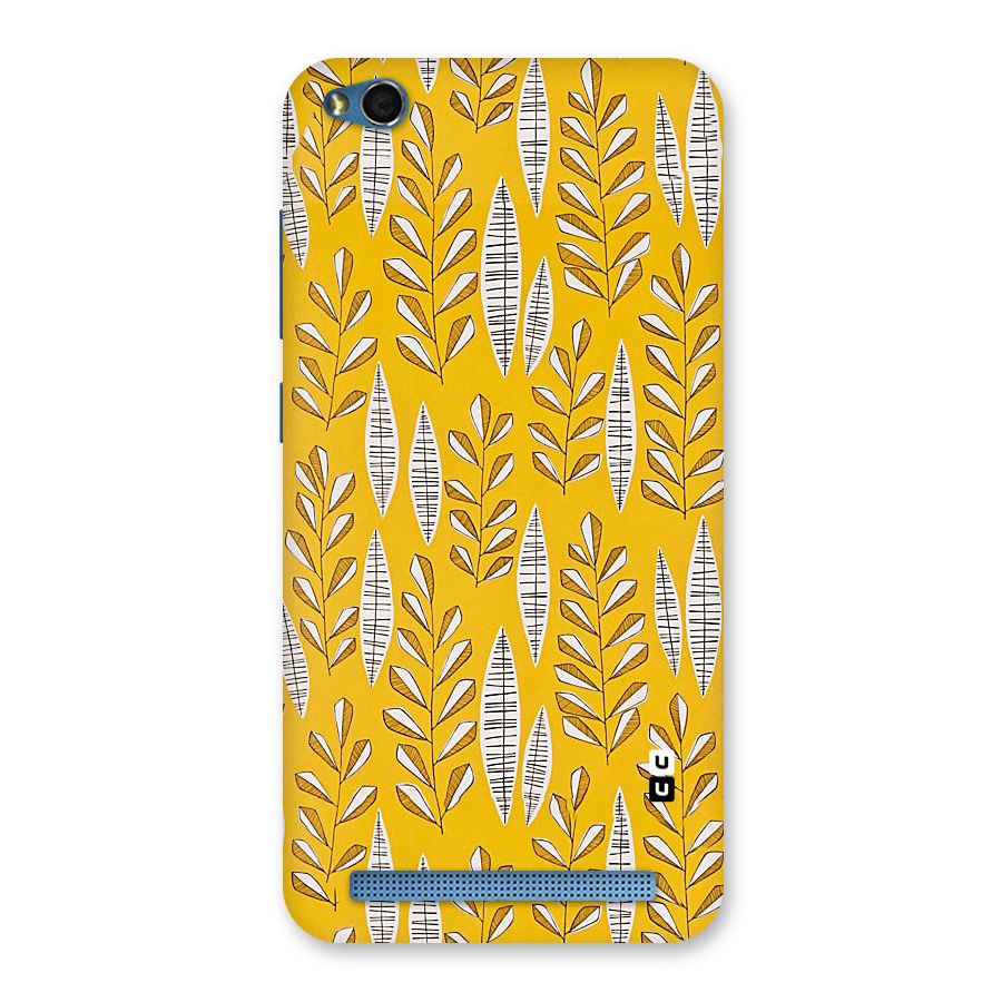 Yellow Leaf Pattern Back Case for Redmi 5A