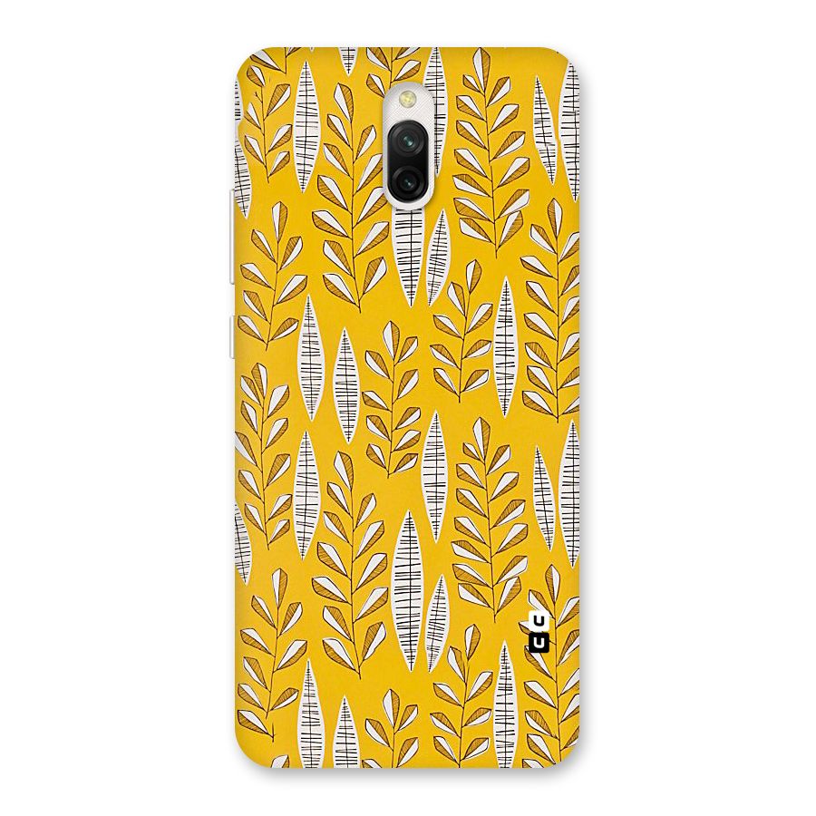 Yellow Leaf Pattern Back Case for Redmi 8A Dual