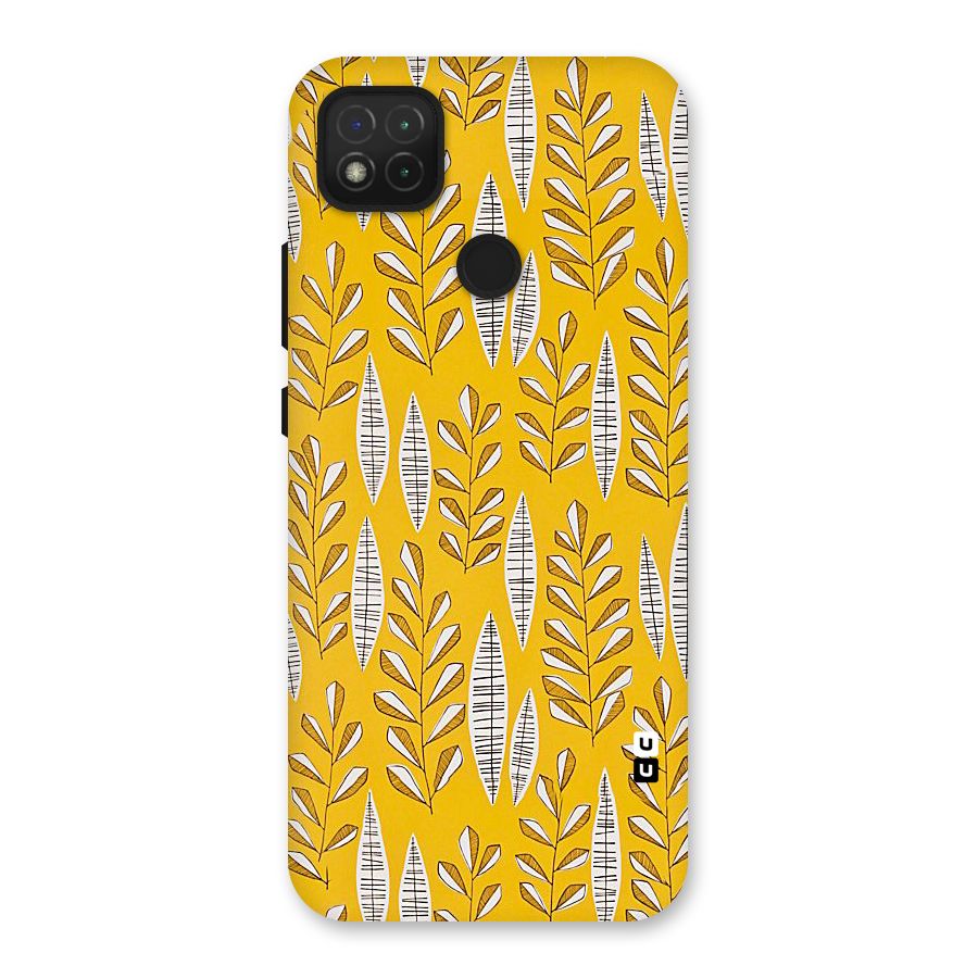 Yellow Leaf Pattern Back Case for Redmi 9