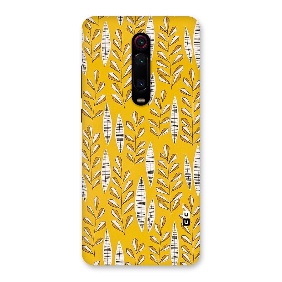 Yellow Leaf Pattern Back Case for Redmi K20
