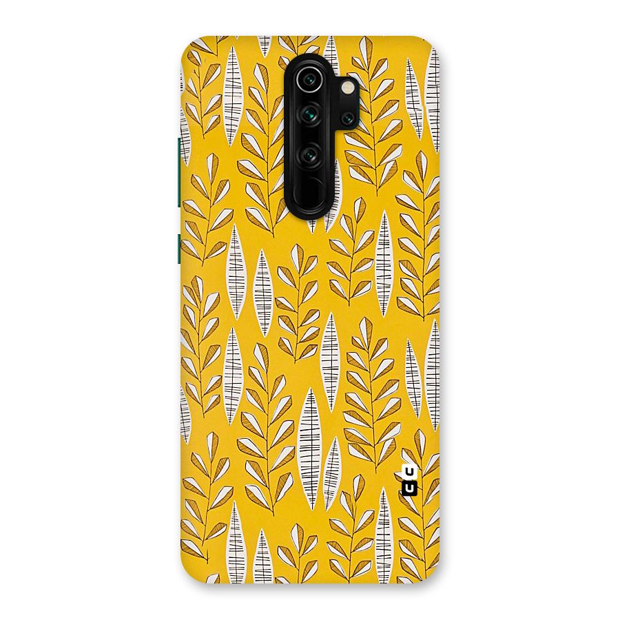 Yellow Leaf Pattern Back Case for Redmi Note 8 Pro