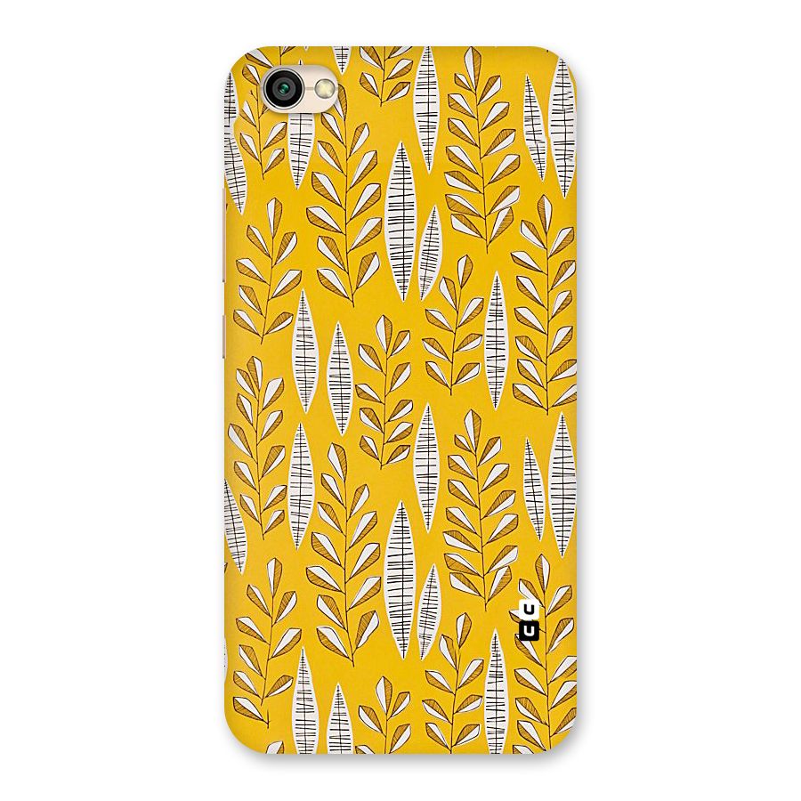 Yellow Leaf Pattern Back Case for Redmi Y1 Lite
