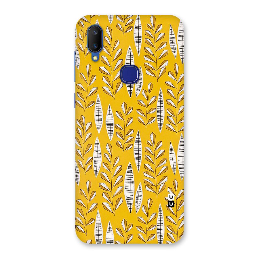 Yellow Leaf Pattern Back Case for Vivo V11