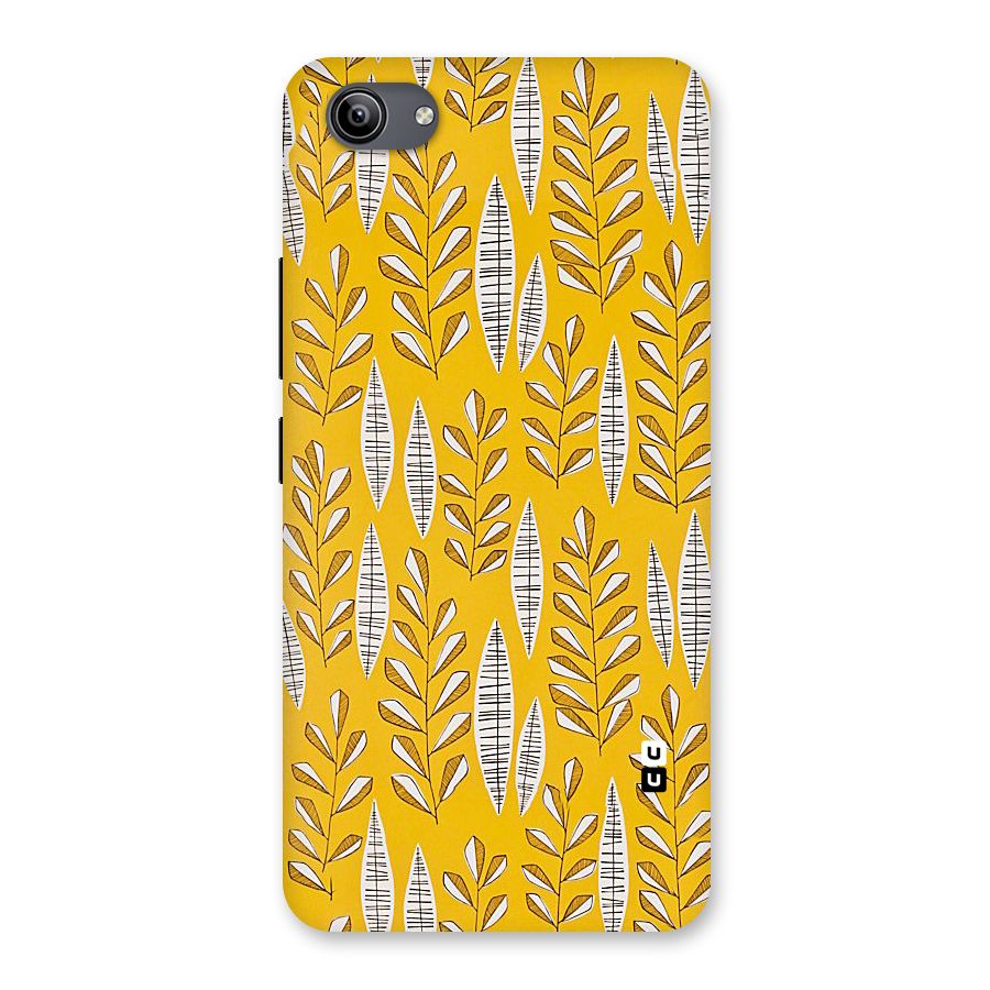 Yellow Leaf Pattern Back Case for Vivo Y81i